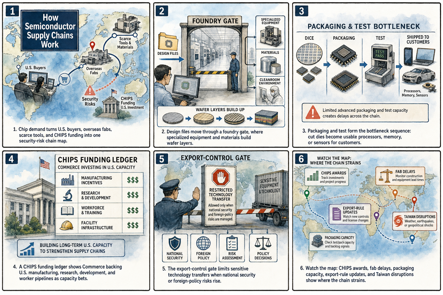 Drawn.News visual brief: How Semiconductor Supply Chains Work