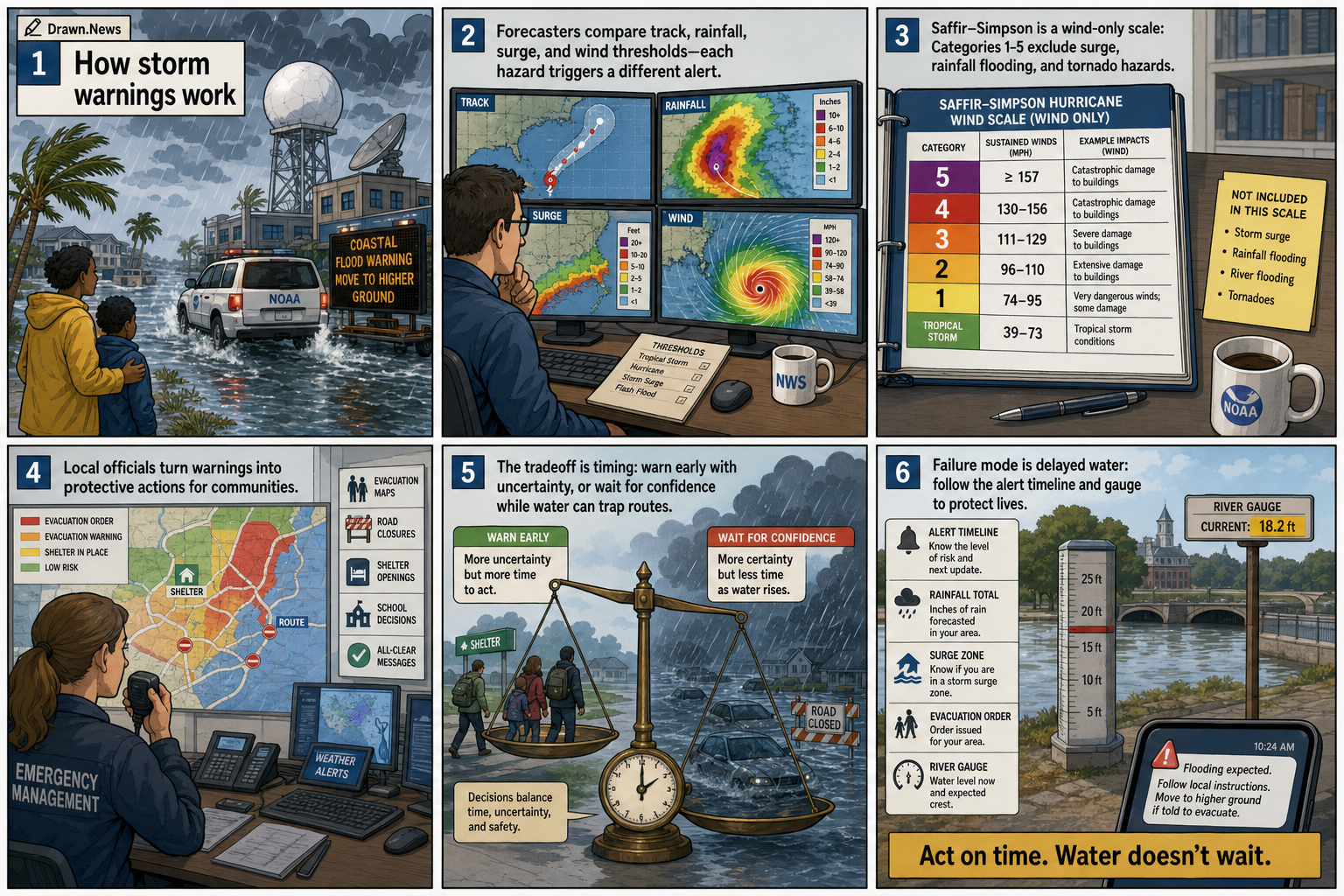 Drawn.News visual brief: How Storm Warnings Work