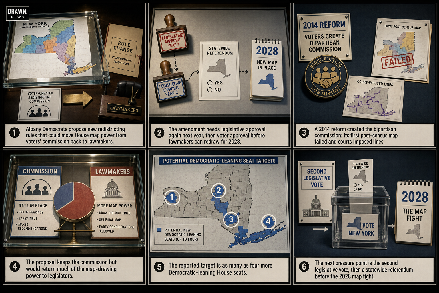 Drawn.News visual brief: New York Democrats take first step toward drawing new congressional lines ahead of 2028