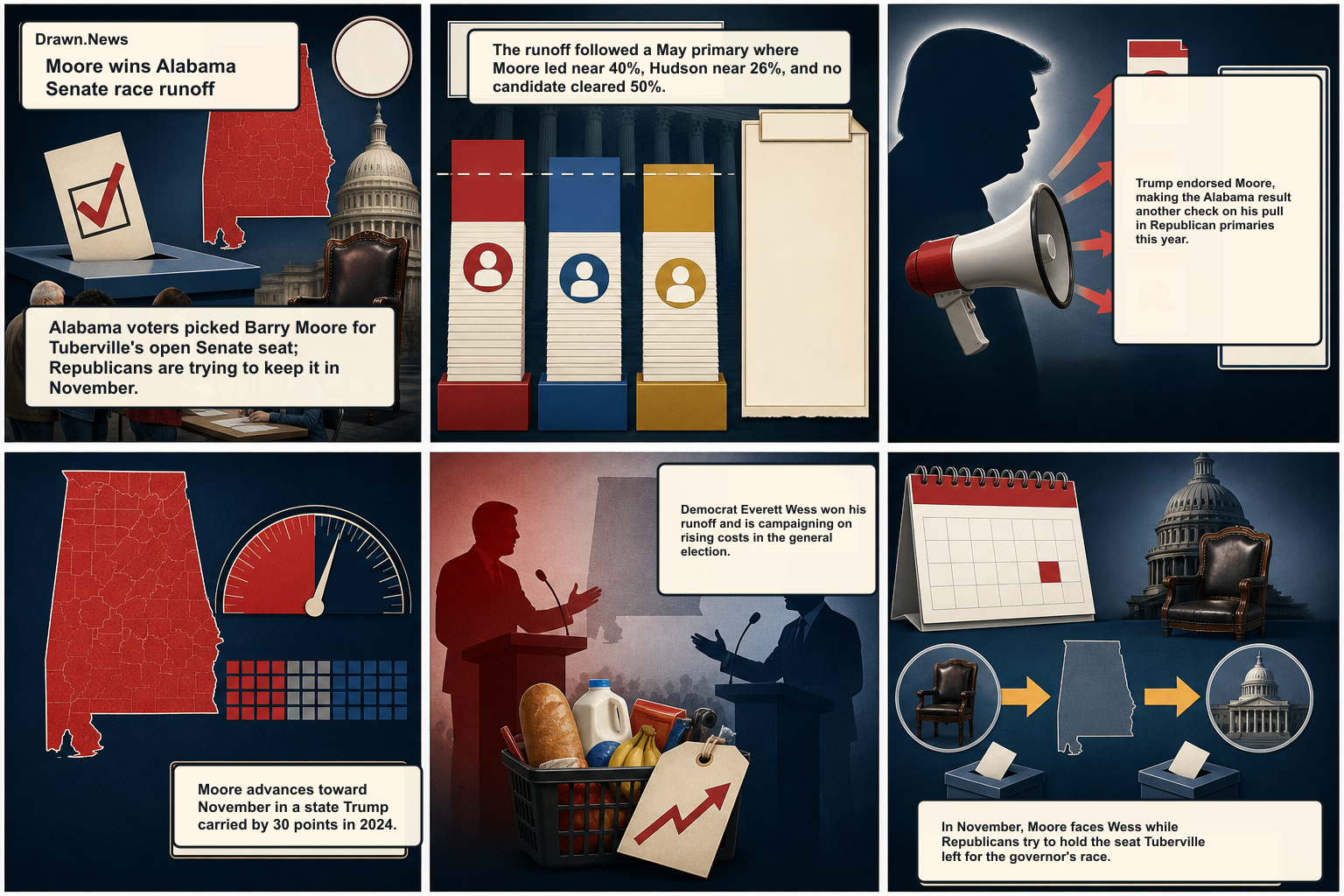 Drawn.News visual brief: Barry Moore wins Alabama GOP Senate race runoff