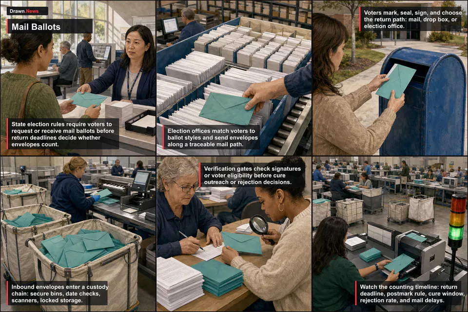 Drawn.News visual brief: Mail Ballots