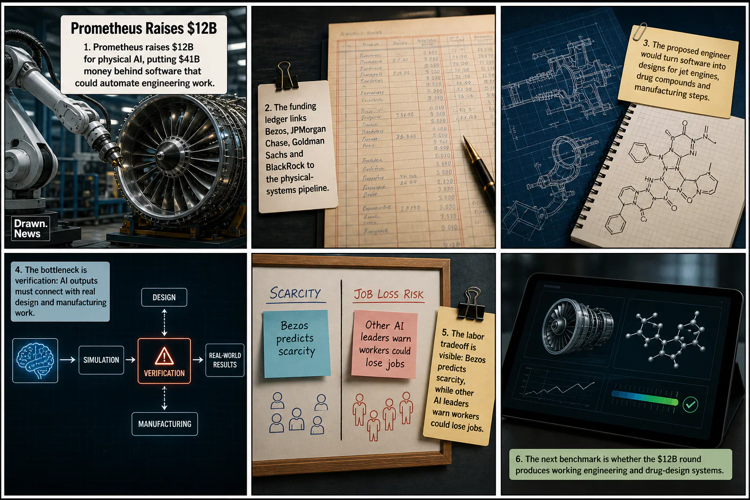 Drawn.News visual brief: Prometheus Raises $12B